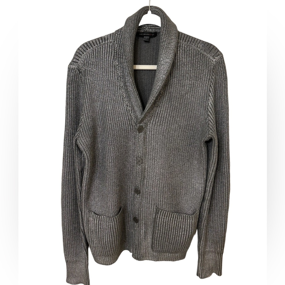 John Varvatos  metallic cardigan